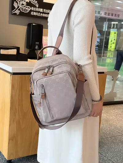 Women's Solid Colour Backpack, Lightweight, Winter 2025 - 6