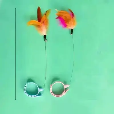 Adjustable Cat Toy Collar with Feather Bell, Self-Play - 9
