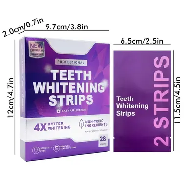 Teeth whitening strips, 4-pack