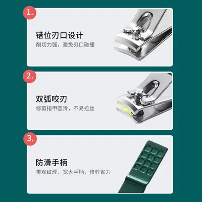4-Piece Stainless Steel Nail Clipper Set with Straight and Angled Blades