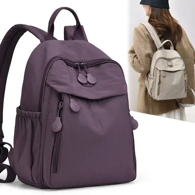 Hochwertiger Rucksack Damen 2026 Neumodell Damenrucksack Schulterrucksack Freizeit Mehrere Taschen Reiserucksack Nylon einfach und leicht