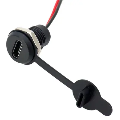 USB Type-C Waterproof Female Connector, TPC2P Fast Charging