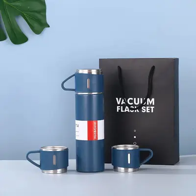 Vakumlu paslanmaz çelik termos bardak, hediye seti - 8