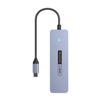 Type-C Genişletme İstasyonu Gen2 Yüksek Hızlı 10Gbps Dörtlü USB Splitter HUB İnce Dizüstü Bilgisayar Genişletme İstasyonu