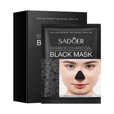 SADOER bambu kömürlü siyah nokta burun bandı, NasalSticker - 8