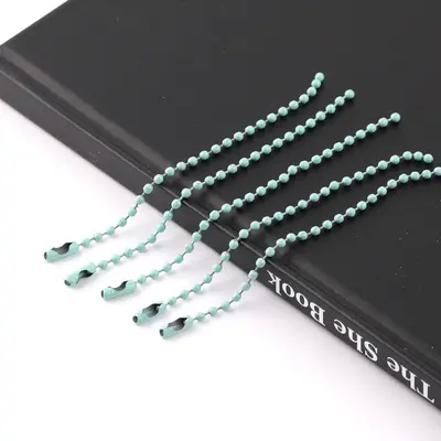 Mehrfarbige Perlenkette, DIY-Schmuckzubehör, eingebrannte Eisenkette - 12