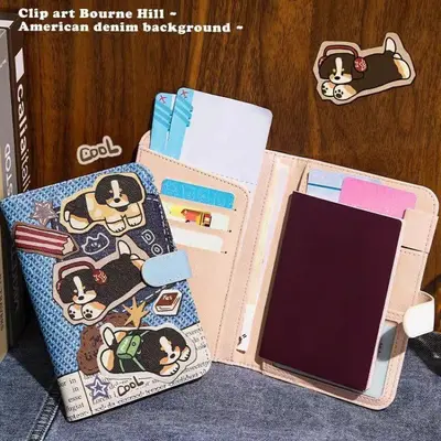 Pasaport kılıfı, çok amaçlı kart cüzdanı, anime tasarım - 3