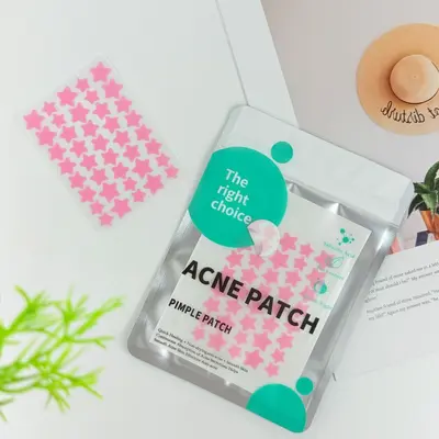 Colorful Star-Shaped Acne Patches, Hydrocolloid, Pus-Absorbing