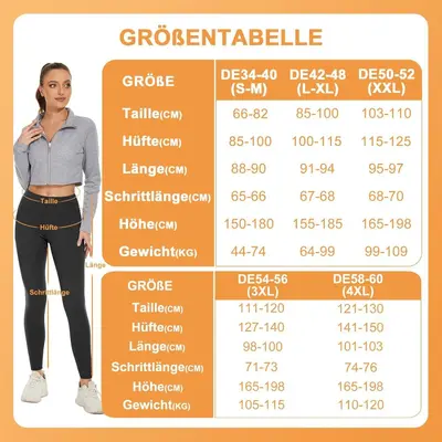 Damen-Leggings mit Fleece-Futter, hohe Taille, Winter-Yogahose - 6
