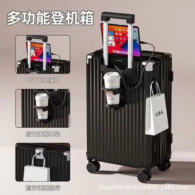 20-Inch Carry-On Suitcase with Combination Lock, Large Capacity - 11