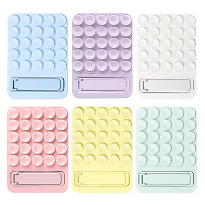 Cross-border silicone suction cup phone holder straight stand suction cup silicone adhesive sticker strong grip silicone suction cup holder