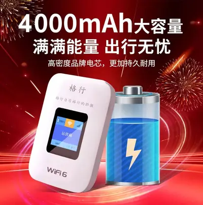 WiFi 6 taşınabilir router 4000mAh gigabit hızı - 2