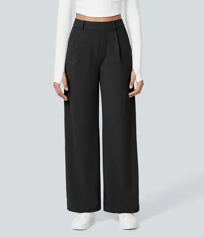 Suit trousers, casual pocket trousers, loose-fit straight trousers - 8