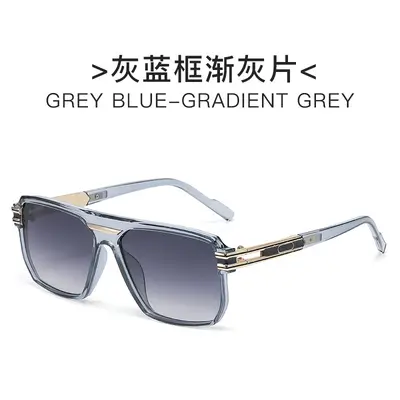 Retro-Herren-Sonnenbrille mit eckigem Rahmen, große Fassung, modisch - 8
