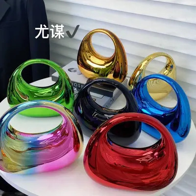 Glossy Acrylic Evening Party Bag in Candy Colours for Women