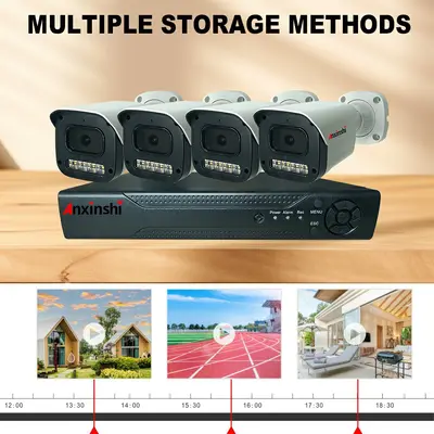 4 kanal DVR analog gözetleme sistemi, gece görüşü, su geçirmez
