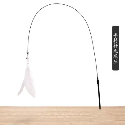 Cat Teaser Wand with Strong Suction Cup, Replaceable Head, Long Handle - 13