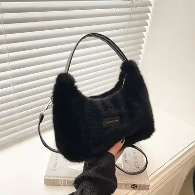 Autumn Winter Plush Women's Shoulder Bag - 4