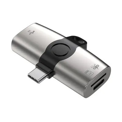 Type-C Üç İn Bir USB3.0 Adaptörü Kulaklık Dinlemesi PD 60W Hızlı Şarj Ve Kullanım Sırasında Şarj TF Kart Okuyucu - 8