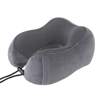 U-Shaped Memory Foam Travel Neck Pillow for Airplane Sleep