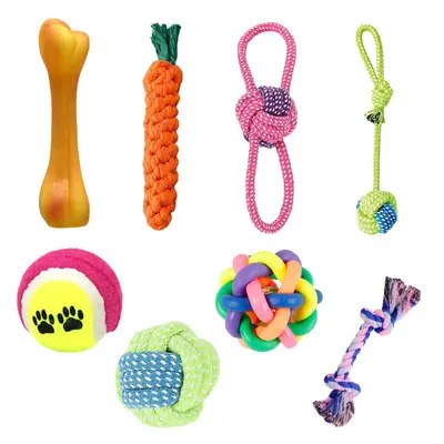 Handmade Woven Cotton Rope Durable Dog Chew Toy - 4