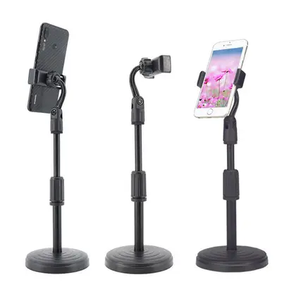 Round Phone Stand for Desktop and Bedside, Adjustable - 5