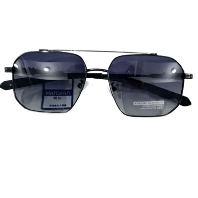 Premium! Men's TAC thickened polarized anti-UV kick-off sunglasses equipped with prescription lenses and fine engraved combination leg sunglasses