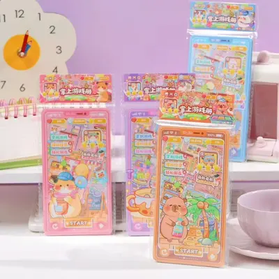 Handheld Game Book with Sticker Book, Creative, Quiet Book for Kindergarten - 3