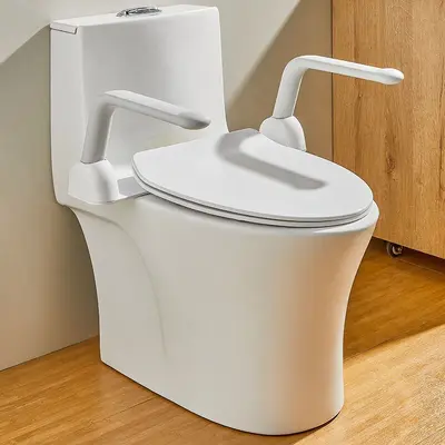 Foldable Toilet Grab Bar for Elderly with Support Rack - 10