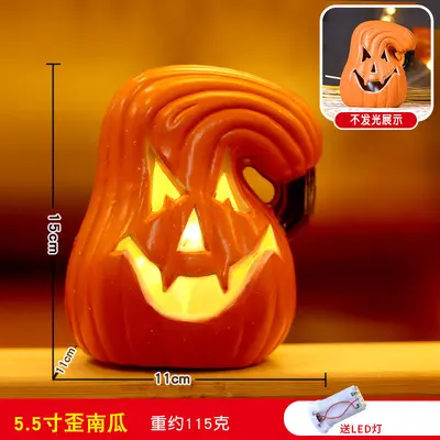 Light-Up Large Halloween Pumpkin Lantern Decoration - 7