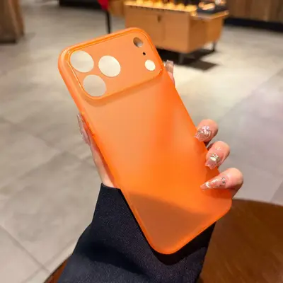 iPhone 18 Pro Max için ultra ince mat silikon kılıf - 9