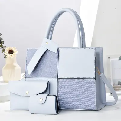Mutter-Kind-Tasche im Farbblock-Design, großes Fassungsvermögen, Umhängetasche - 5