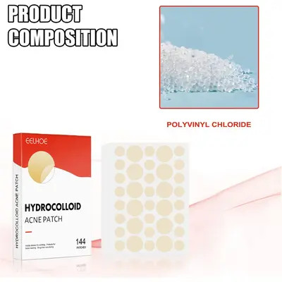 EELHOE Hydrocolloid Acne Patch, Invisible Under Makeup, Waterproof and Breathable - 2