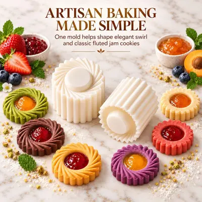 Doppelseitige ringförmige Gebäckform für Kekse, kleine Kuchen und Schokolade