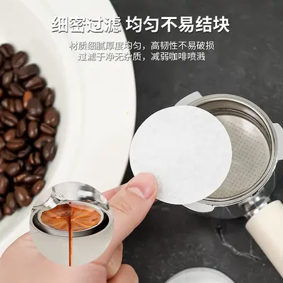Espresso Machine Portafilter Handle, Round Powder Bowl and Coffee Filter Paper
