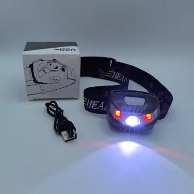 LED kafa lambası, şarj edilebilir, sensörlü, uzun kullanım süresi - 12