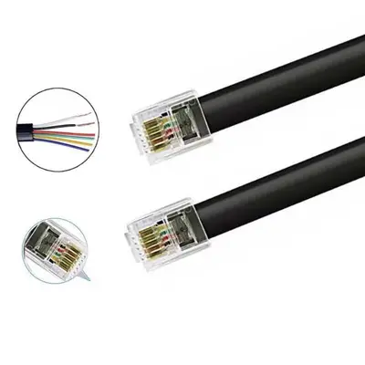4P4C RJ11/RJ12 Telefonkabel, 4-adrig, Crimpstecker