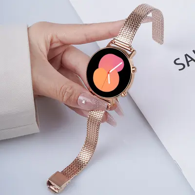 Wheat Ear Buckle Strap for Samsung Watch6, Steel Band for Watch4 Pro and Huawei GT4/5 - 9