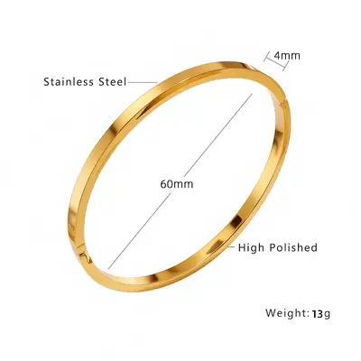 Titan-Stahl Armband, 18K vergoldet, 10 Steine mit Schiebeknoten - 10
