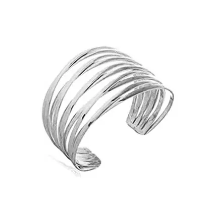 Cross-border bestselling European and American style exaggerated metal cutting pattern iron bracelet set personalized wire bracelet - 11