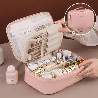 Portable Detachable Cosmetic Bag, Large Capacity Waterproof - 2