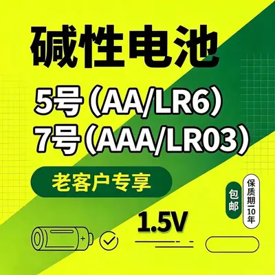 AA and AAA Alkaline 1.5V Batteries for Remote Controls and Microphones