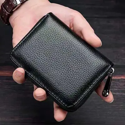 Men's Card Holder with RFID-Style Protection and Multiple Card Slots