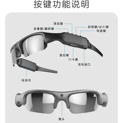 Smart Bluetooth glasses with camera and video recording - 2
