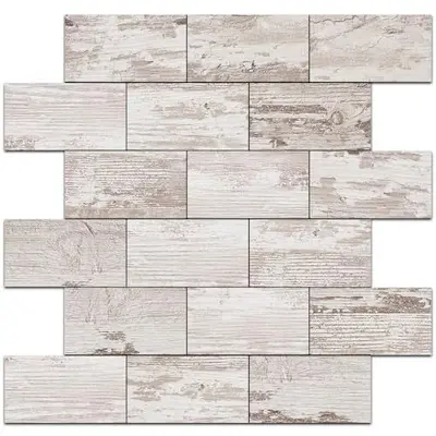 Thick PVC Self-Adhesive Wall Tile, Stone Look, 30x30 cm, Light Brown - 7
