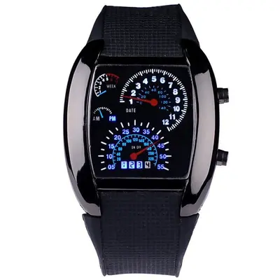 LED spor saat, yelpaze göstergesi tasarım erkek izle - 11