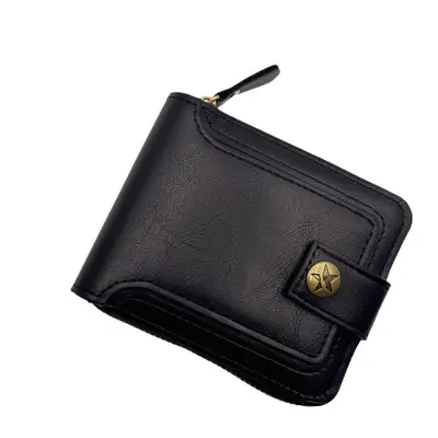 Luxury Retro Zipper Men's Wallet with Coin Compartment - 6