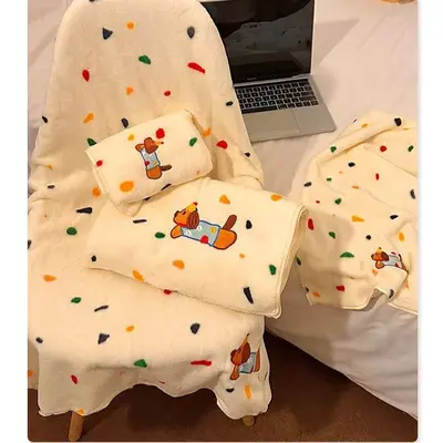 Dachshund desenli havlu seti, mercan polar, üç parça - 8