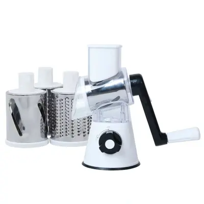 Multifunktionale Gemüsereibe mit Handkurbel, Grenzüberschreitende Küche, Trommelreibe für Zuhause, Kartoffelschneider, Käsereibe - 10