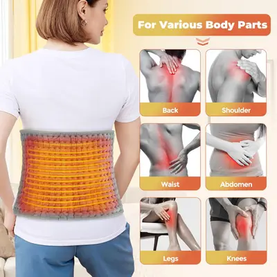 Heated Waist Belt, Winter Thermal Lumbar Support, Velcro